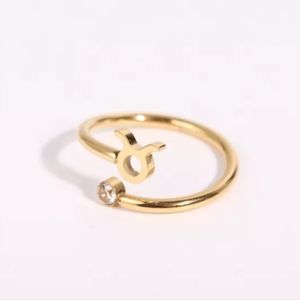 Gold Taurus Birthstone Ring